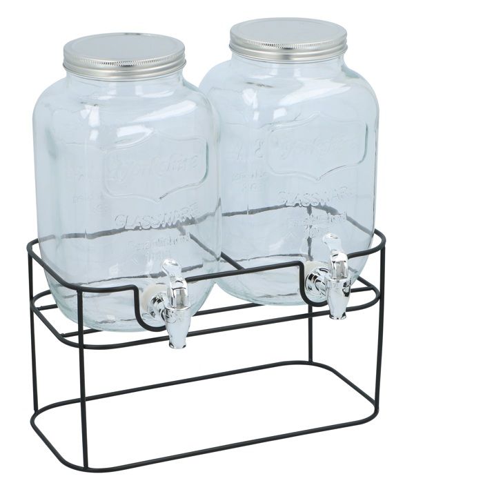 Cuisine Elegance - Double distributeur de boisson - 2 x 4 litres - y compris norme - 33x17x32cm