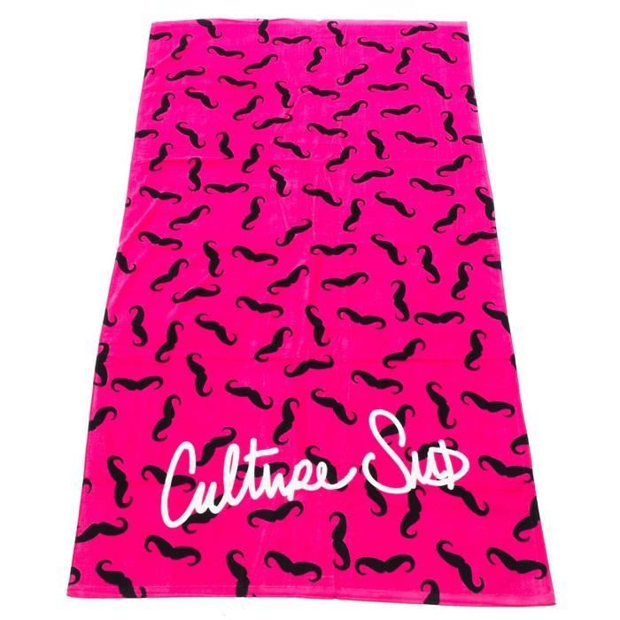 Serviette de bain drap de plage Zena 100*180cm serviette plage - Culture sud UNI Rose