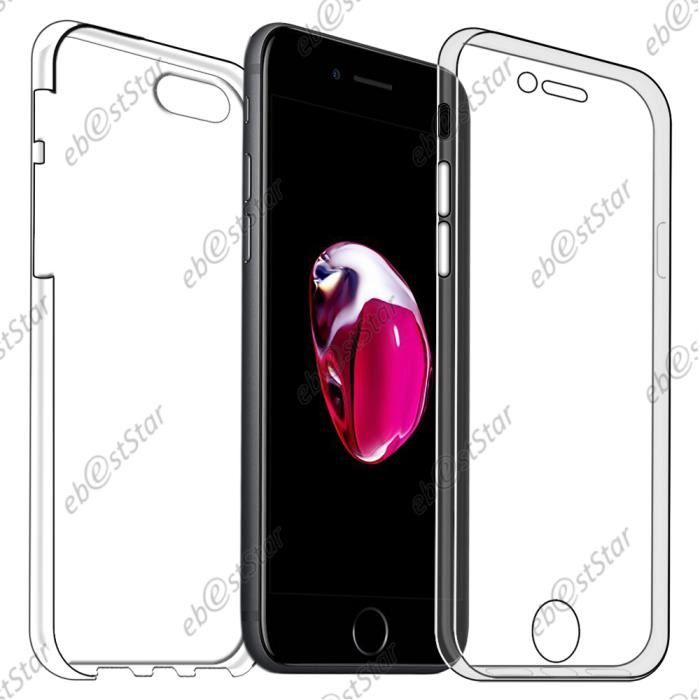 ebestStar ® Film Protection écran Verre Trempé + Coque Gel Intégrale pour Apple iPhone 8 Plus (2017) 5,5-, iPhone 7 Plus (2016),