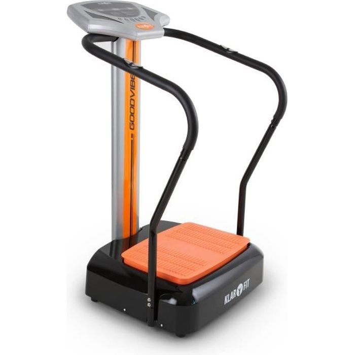 Klarfit Goodvibe appareil fitness à vibrations pulsomètre roulettes - Ordinateur d'entraînement Impulsions Vitesses: 1-100 - 500W