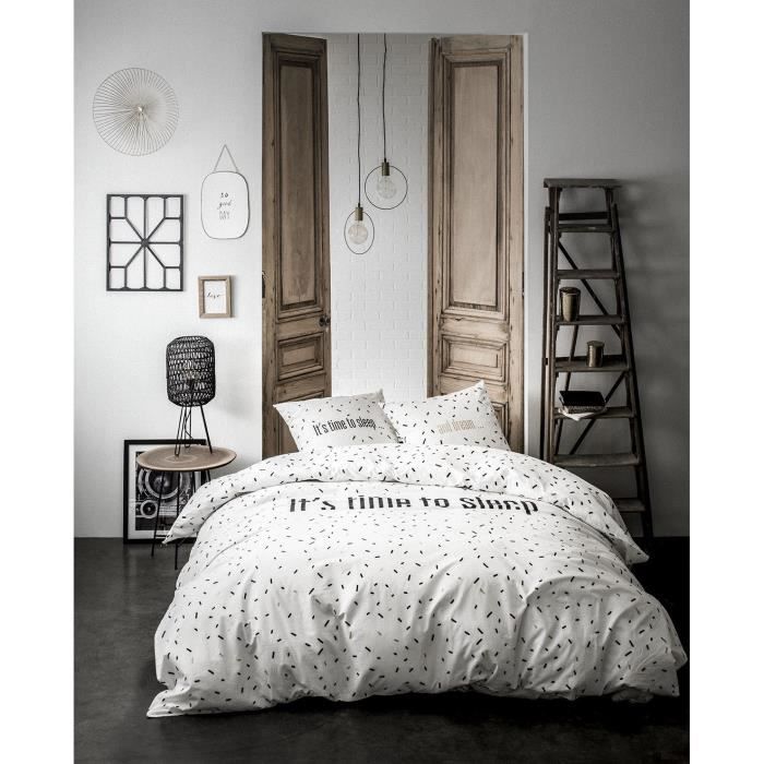 TODAY Parure de couette - Gold is Black - Sleep Dream - 100% Coton - 220x240cm - Blanc