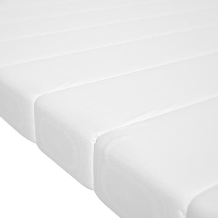 Surmatelas 80x200 cm mousse confort housse microfibre surmatelas ferme et moelleux pour un sommeil réparateur épaisseur 5 cm