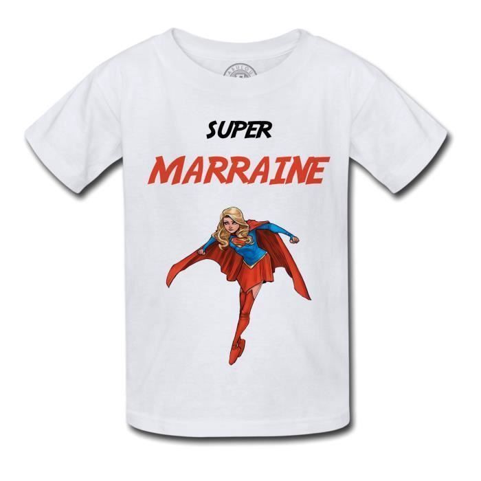 T-shirt Enfant Super Marraine Super Woman Wonder Woman Super Hero