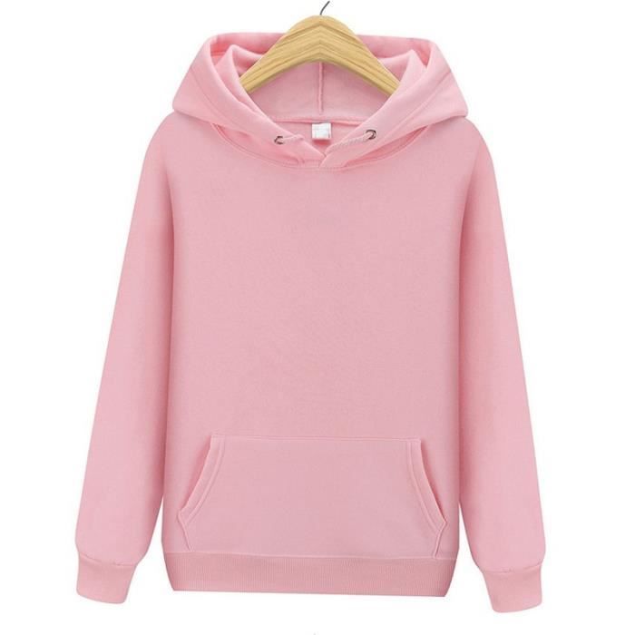 Sweat,Sweat à capuche mode femmes produits de noël couleurs solides sweats à capuche taille S XXXL - Type Rose
