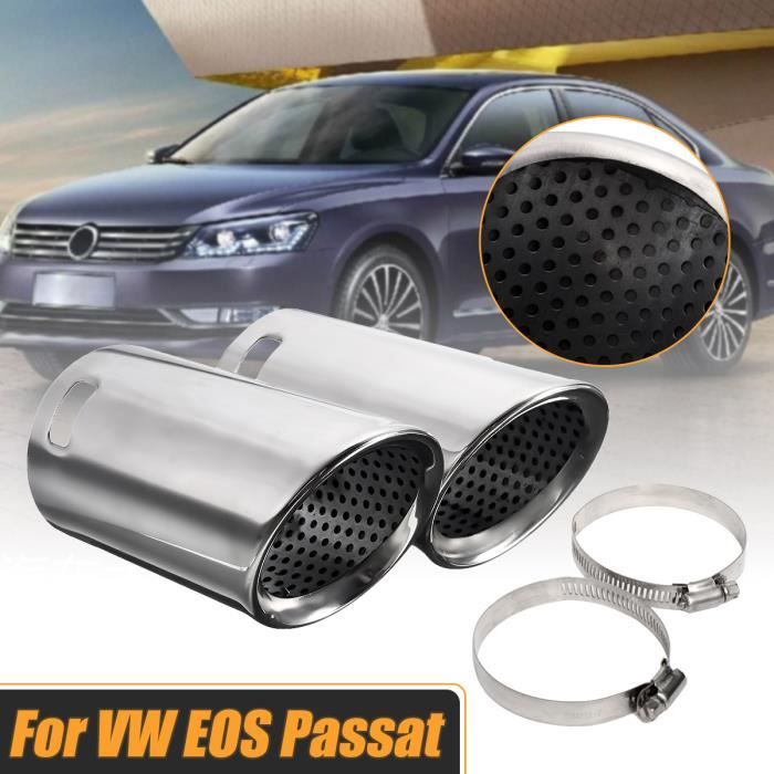 NEUFU Paire De Tuyaux Silencieux D'Echappement Chrome Pour VW EOS Passat B6 CC Break