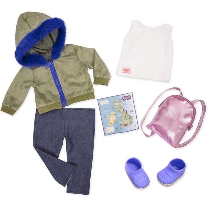 Tenue Deluxe Veste kaki bleue Our generation