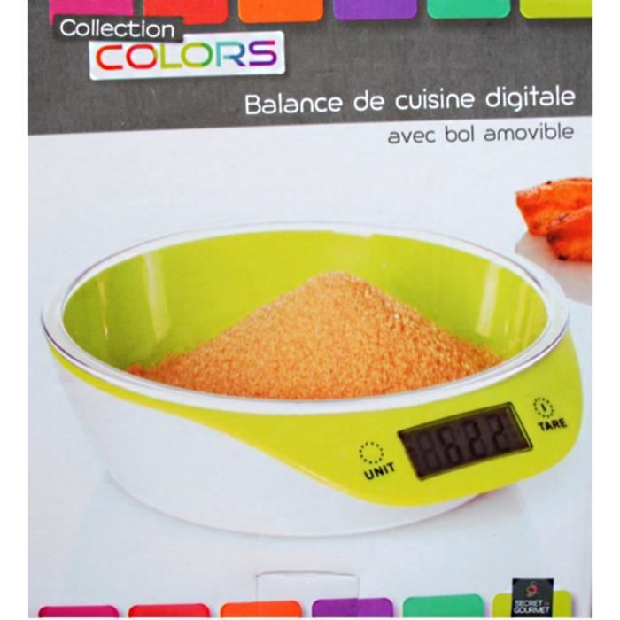 BALANCE DE CUISINE ELECTRONIQUE AVEC BOL AMOVIBLE