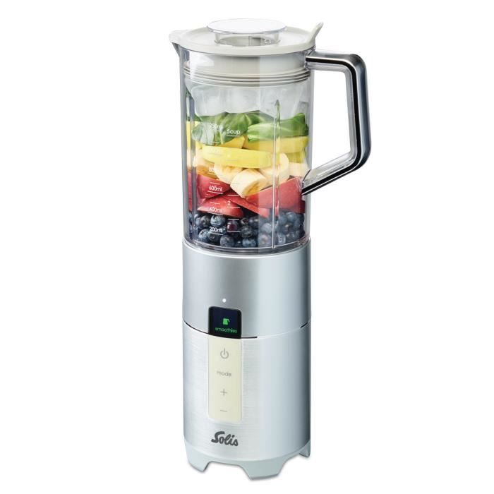 Robot mixeur multifonction à Grande Vitesse - Mixeur Blender - Avec 2 Gobelets Inclus - Perfect Blender Pro Slim 8327 Solis