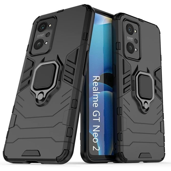 Coque Realme GT Neo 2 / GT 2 - Etui Housse Protection Antichoc Aimant Noir