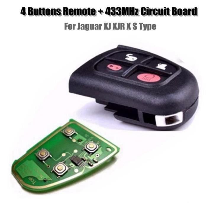 DN26709- 4 Boutons Coque Télécommande Clé Distance Key Pr Jaguar X type S type XJ 433MHZ