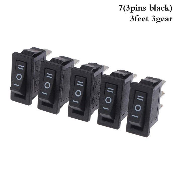 Interrupteur à Bascule 3 Positions HY12-9-3 - 6 Broches, 125V/250V, étanche IP55, Lot De 3