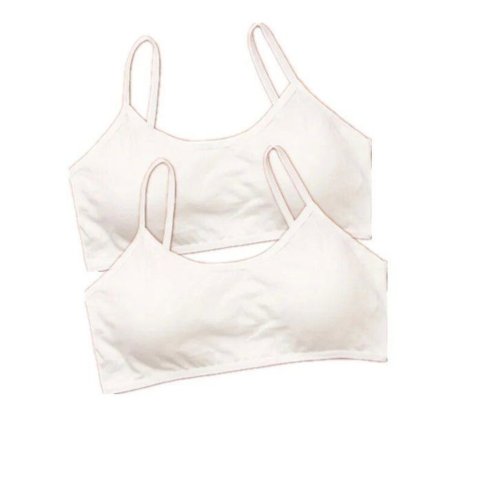 Baogaier Lot de 4 Soutiens-Gorge de Sport pour Filles sous-vêtements avec Rembourrage Ferme et bandoulière réglable Bralette Top Bustier Enfants 10-16 Ans, 4 Couleurs