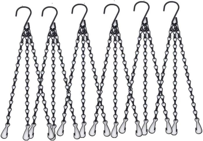 5 Chaînes De Suspension Réglables 360° Pour Pots De Fleurs - Noir - Jardinières Suspendues