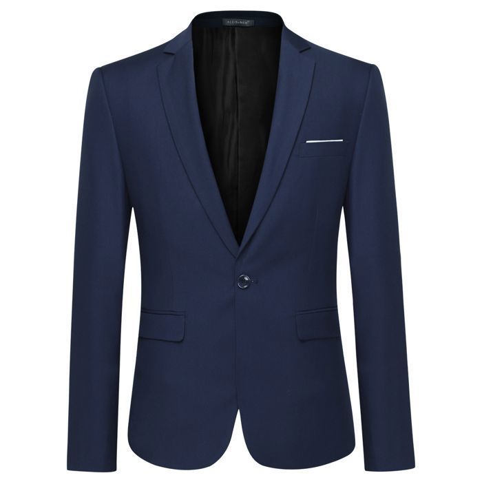 Blazer Homme ALLTHEMEN - Slim Fit - 1 Bouton - Polyester-Viscose - Pour Costume Mariage Ou Bureau