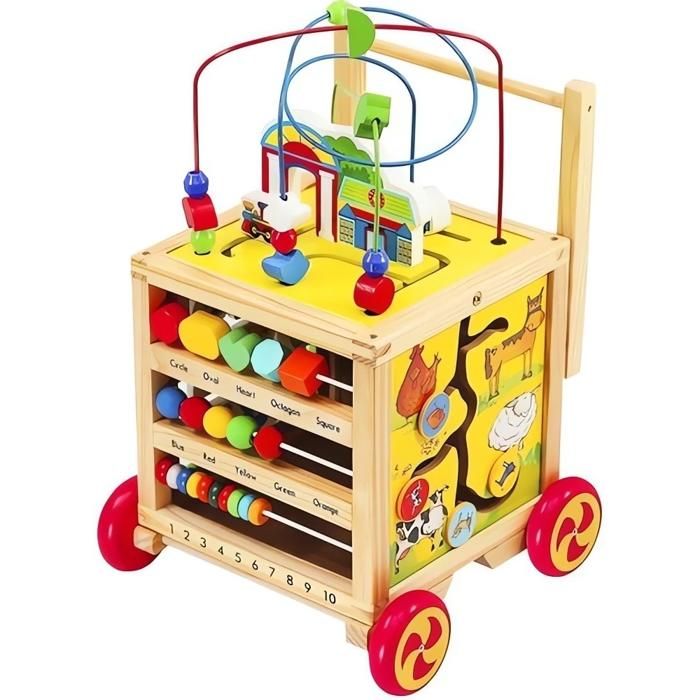 Kruzzel - Jouet à pousser - Trotteur - Chariot de Marche Multi-Activités - A partir de 12 mois