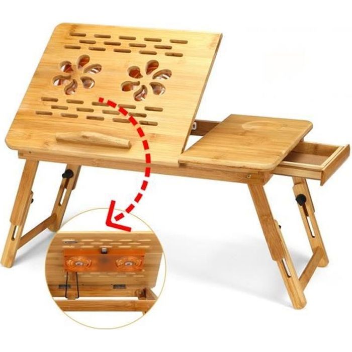 Table De PC Portable Pliable Multifonctions Avec Ventilateur De Refroidissement Pour Ordinateur Portable Et Autre28729