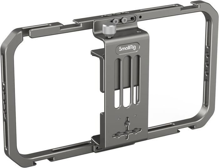 Support Smartphone SmallRig - Cage En Aluminium Avec Cold Shoe - Idéal Pour Vlog, Film Et Live