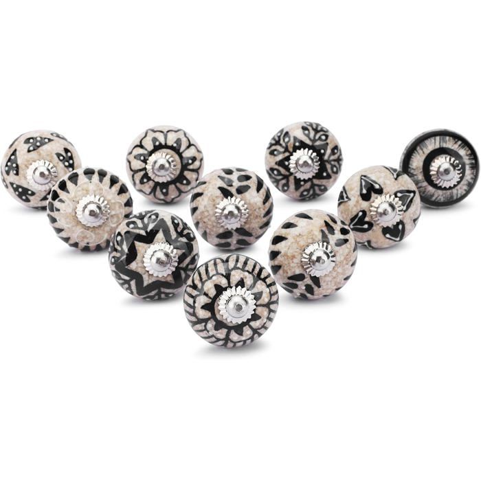 Whakano Lot de 10 boutons décoratifs en résine - Boutons ronds à 4 Whakano Lot de 10 boutons décoratifs en résine - Boutons ronds à 4