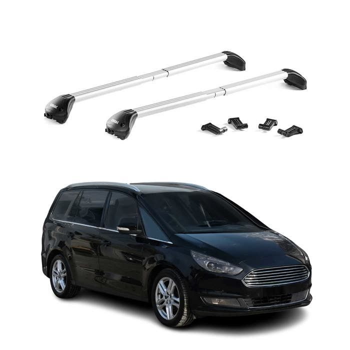Barres De Toit Transversales Pour Ford Galaxy 2015 Et Plus - Marque Turtle - Amovibles, Imperméables - Garantie 2 Ans