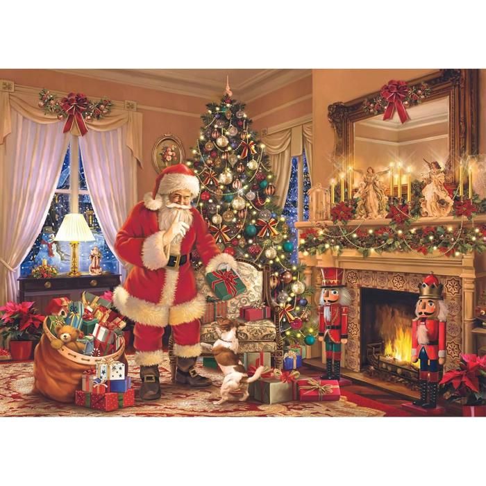 Puzzle 1000 pièces - Les cadeaux du Père Noël - 68 x 48 cm - 1000 pièces - Dès 12 ans
