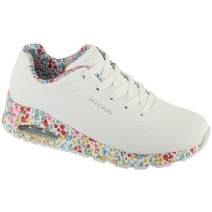 Skechers Baskets Femme - Blanc - Skechers Uno - Majestic Garden