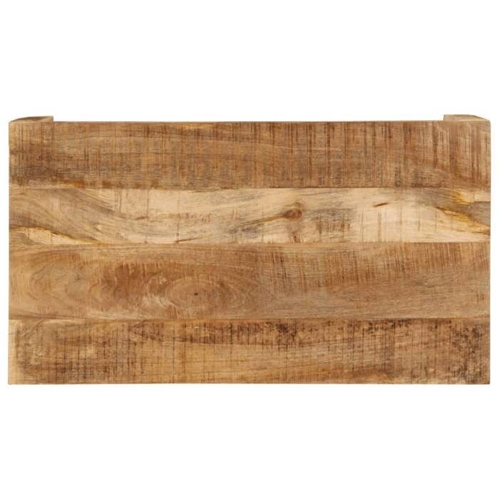 Table basse en bois de manguier - WIENS - 100x55x40 cm - Brun - Bois de manguier massif - Style vintage - Artisanal
