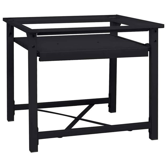 Socle pour machine à laver - vidaXL - Noir - Acier - 60x56x52 cm - Ergonomique - Facile à installer - Protège le sol