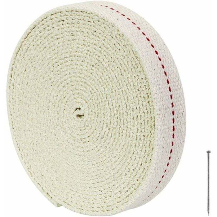 Mèche mèche à huile plate de 450 cm en 100% coton Mèche de rechange largeur 2 cm adaptée aux lampes à pétrole Lampes à huile (b
