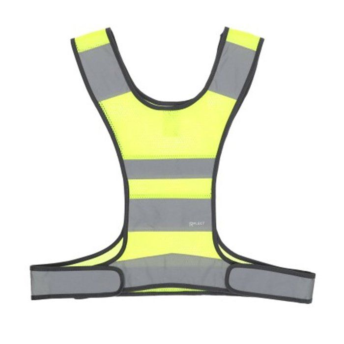 Gilet/harnais/baudrier securite jaune fluo velo r flect neo jacket t m/l