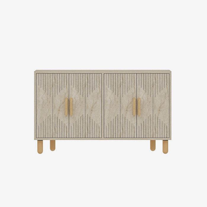 Buffet en bois Roger - 120 x 30 x 74 cm - Travertin Buffet en bois Roger - 120 x 30 x 74 cm - Travertin