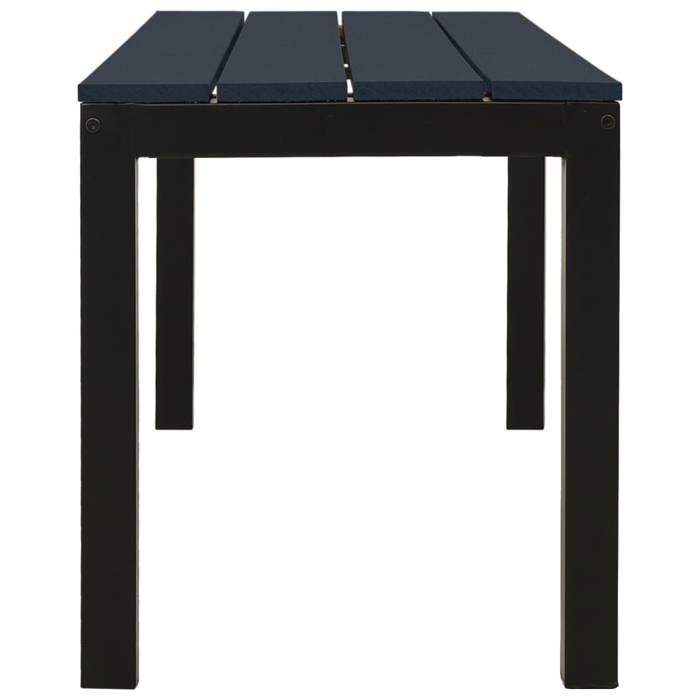 Promotion mars * Banc de jardin (1/2 PLACES) - Banquette pour jardin - anticorrosion - 110 cm acier et WPC noir_6101595