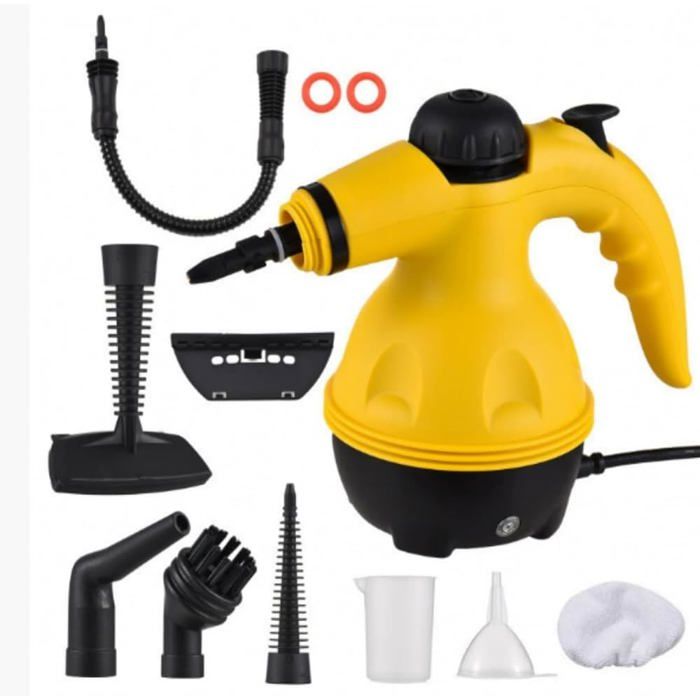 Nettoyeur Vapeur Portatif Nettoyage Haute Température Appareil Multifonction pour Cuisine Salle de Bain Voiture Sols et Tissus