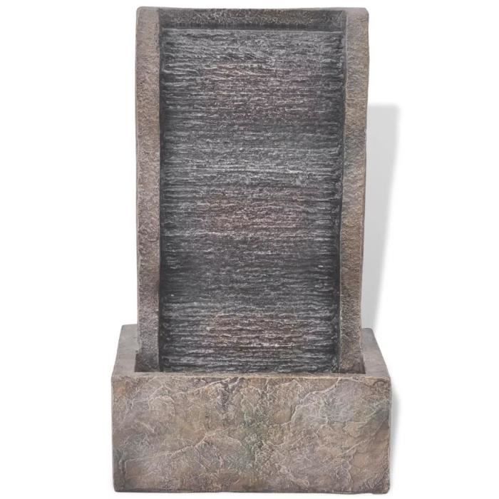 Fontaine dintérieur/cascades - avec lampe LED - 285 x 205 x 495 cm - Polyrésine et résine synthétique - FHE - Qualité Parfaite