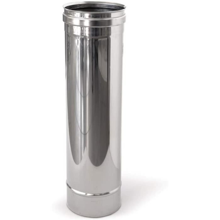 Tube De Poêle Brûleur Portable Acier Inox – 40cm – Pour Bûches Et Cheminée