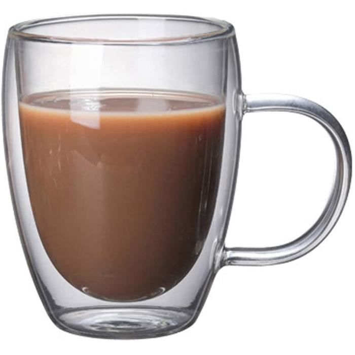 Lot de 2 Tasses Double Paroi 20ml en Verre Léger - Idéal pour Expresso