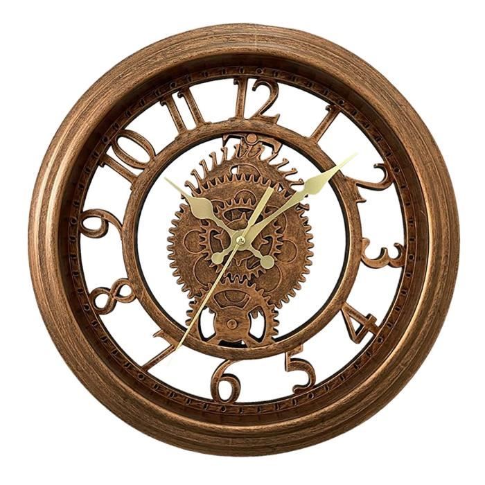 Horloge murale ronde décorative silencieuse sans tic-tac avec chiffres