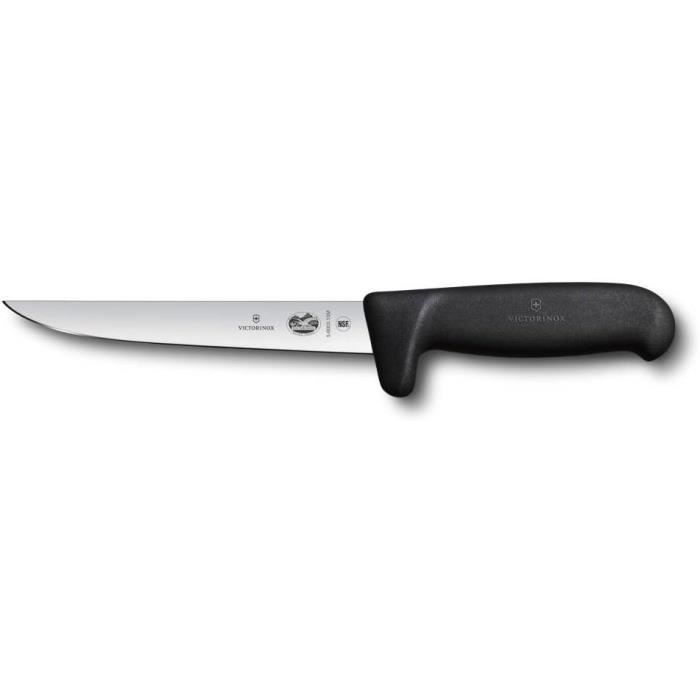 Safety Grip Couteau De Cuisine-Désossage, Tranchant Normal, Noir, 15 Cm,  Nylon, Noir[q680]