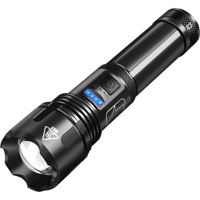 Lampe torche LED XHP50 ultra puissante rechargeable et étanche par USB  Kz1484 (B-noir, taille unique)[m1614] - Cdiscount Bricolage