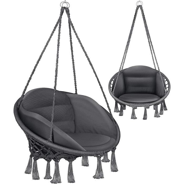 Fauteuil suspendu extérieur en résine recyclée et coussin en polyester recyclé écru (pied vendu séparément) Parma | Maisons du Monde Fauteuil suspendu extérieur en résine recyclée et coussin en polyester recyclé écru (pied vendu séparément) Parma | Maisons du Monde