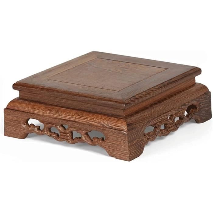 Support Pot De Fleurs En Bois - Étagère Plante D'Intérieur/Extérieur - Design Naturel