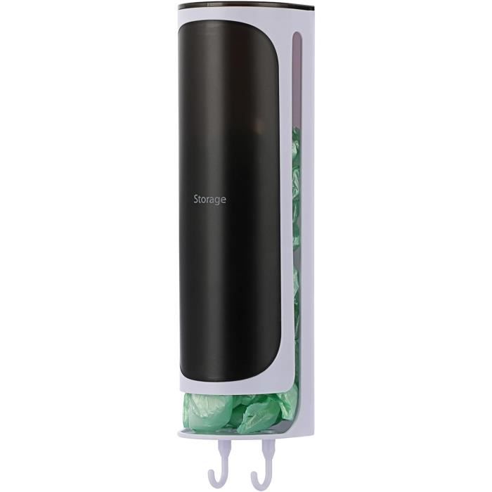 Distributeur de sacs poubelles - Support mural autocollant pour sac poubelle - Accès facile - Petit support de sac poubelle pour cuisine et salle de bain