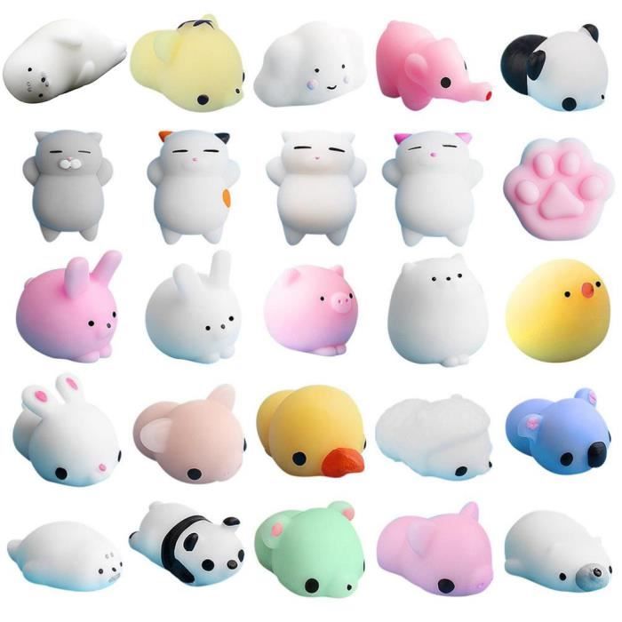 25 pcs Mochi Mignon Squishy Chat Squeeze Guérison Fun Enfants Kawaii Jouet  Stress Reliever HM572 - Cdiscount