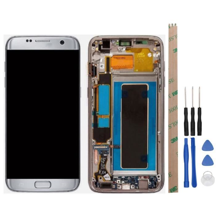 Vitre Tactile Ecran Lcd Pour Samsung Galaxy S7 Edge G935f Avec Cadre Argent Outils Achat Ecran De Telephone Pas Cher Avis Et Meilleur Prix Cdiscount