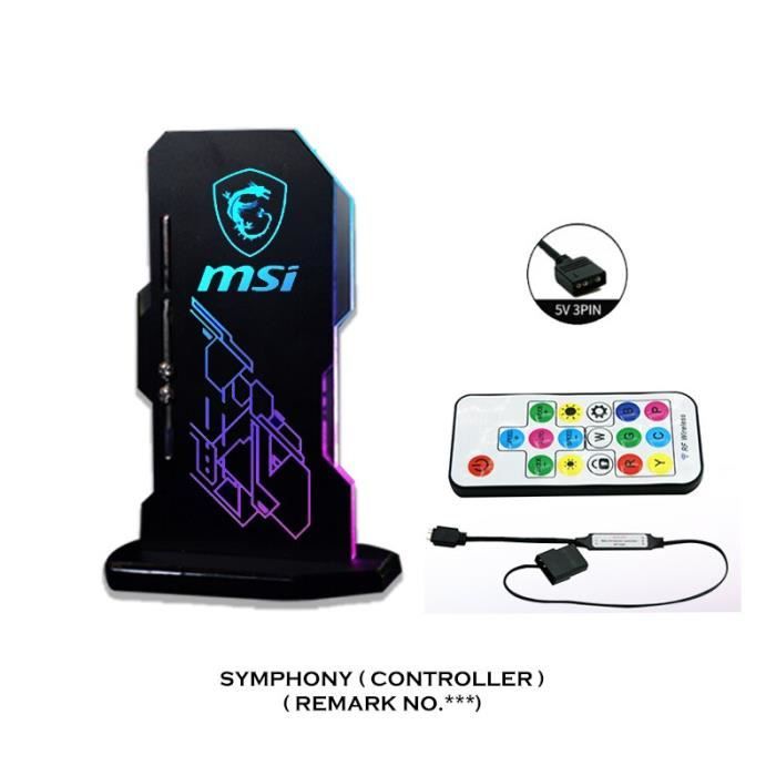 Support Carte Graphique GPU En Aluminium - Anti-Affaissement - Aimant Intégré - Compatible PC Gamer