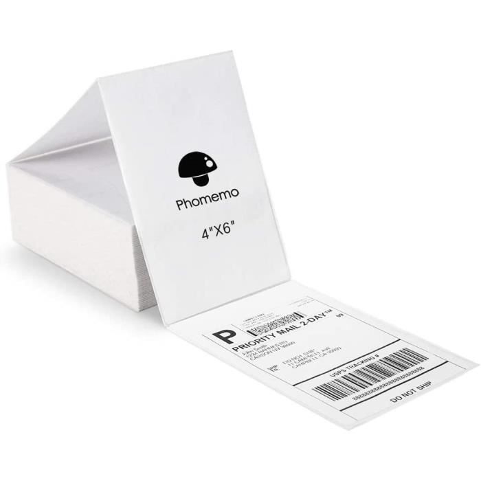 Phomemo 4x6 Étiquettes Thermiques Pliantes 500 Pièces - Compatibles Toutes Imprimantes Et Sociétés Express