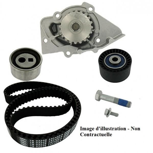 Kit De Distribution Avec Pompe à Eau BOLK - Compatible Iveco, Peugeot, Renault, Rover - Références 7700861686, 8200146298, GTB1192