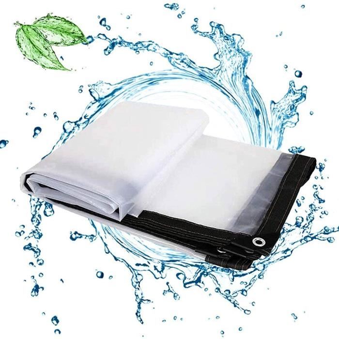 ZHCHL Bâche Imperméable Transparente Avec Oeillets 1x2m