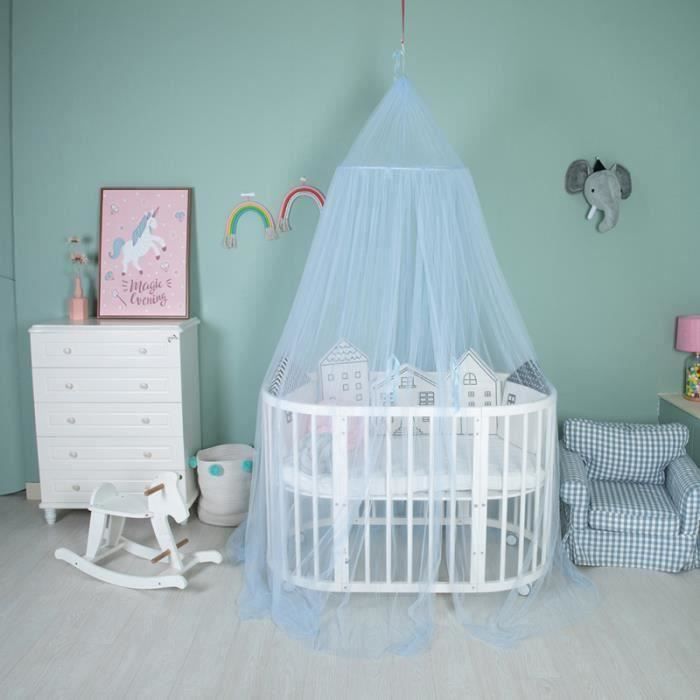 Moustiquaire Ciel De Lit Bebe Dome Lit A Baldaquin Cerceau Filet Rond Avec Etoiles Scintillantes Bleu Longueur 300cm Diametre 60cm Cdiscount Puericulture Eveil Bebe