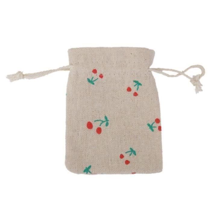 Lot de 10pcs Pochette /à Bijoux Sac Cadeau /à Cordon Coulissant Sachet en Jute Motif de No/ël