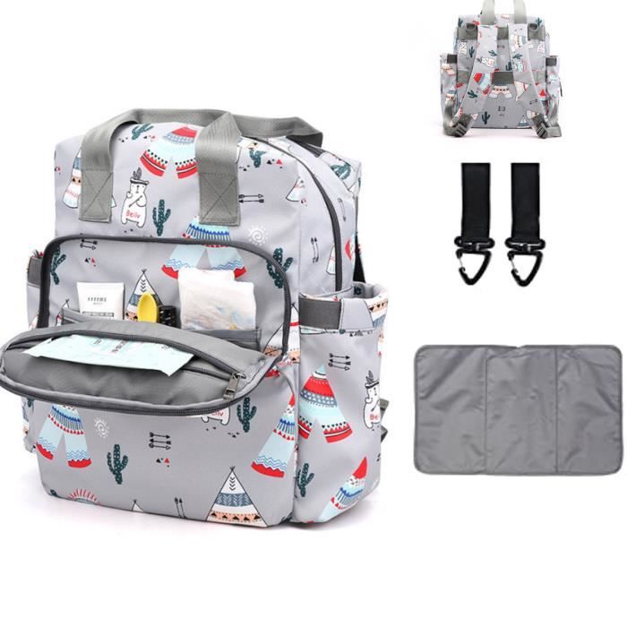 Sac à dos à langer pliable avec berceau pour Bébé – Sac à Couches  Multifonction Voyage – Gris - Cdiscount Puériculture & Eveil bébé